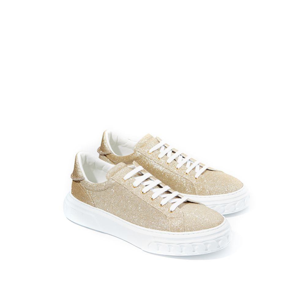 Casadei Elegant leather sneakers in gold