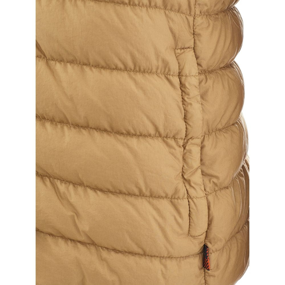 Woolrich beige chic winter coat made of polyamide