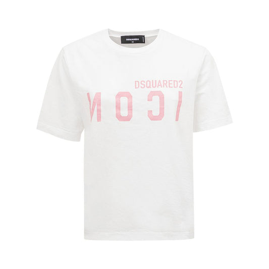 Dsquared² Elegant white cotton T-shirt for style-conscious women