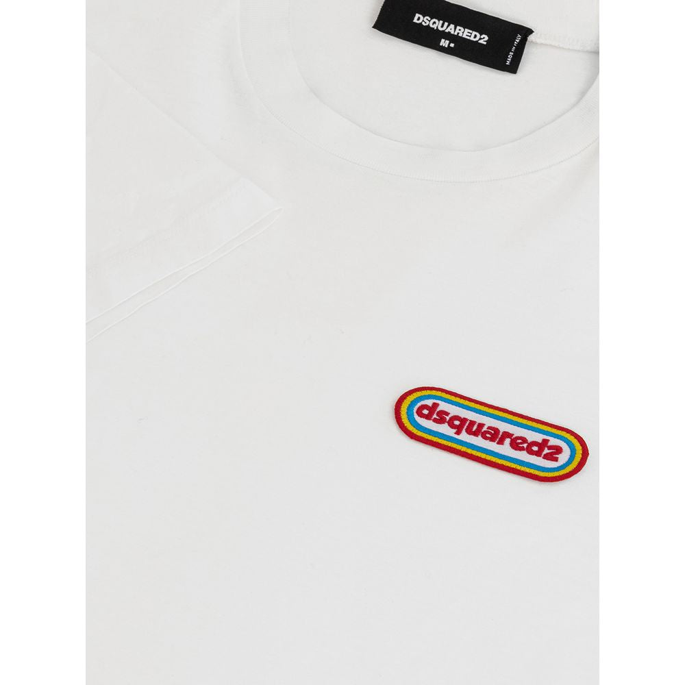 Dsquared² Chic white cotton clip t-shirt