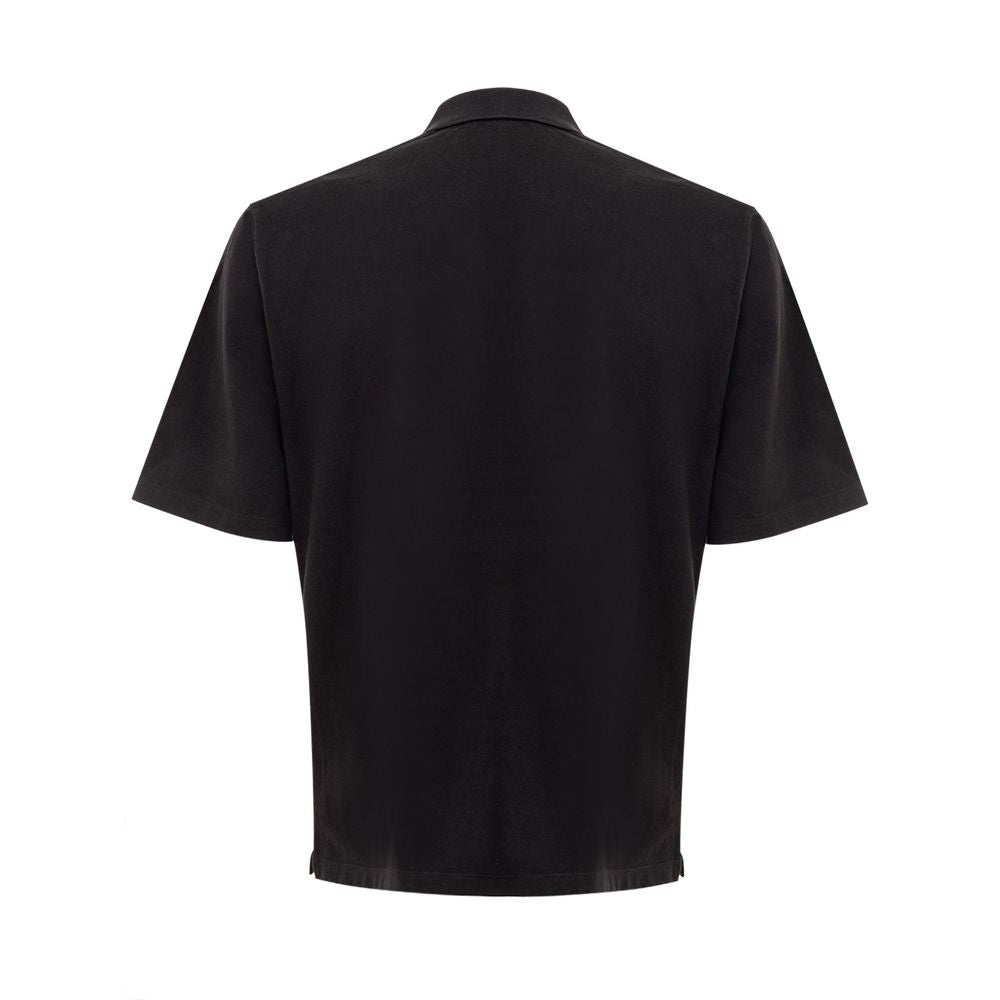 Dsquared² Elegant black cotton polo for modern men