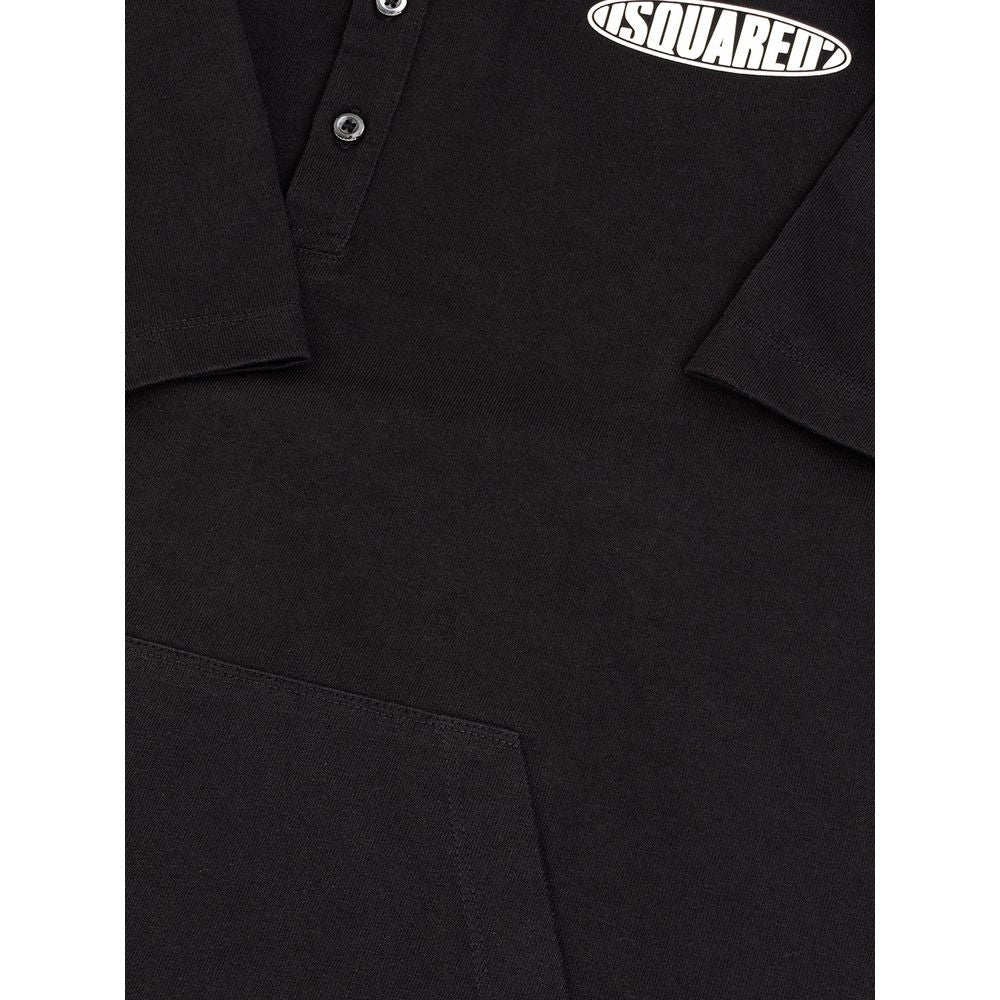 Dsquared² Elegant black cotton polo for modern men