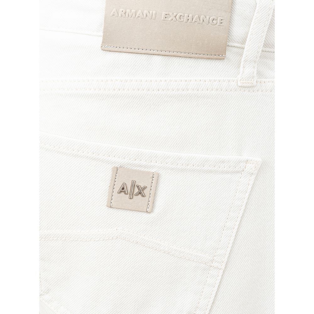 Armani Exchange Elegant white cotton pants