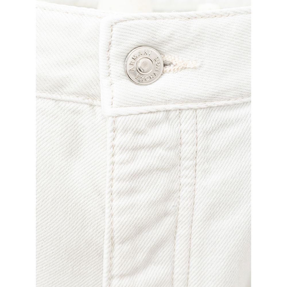 Armani Exchange Elegant white cotton pants