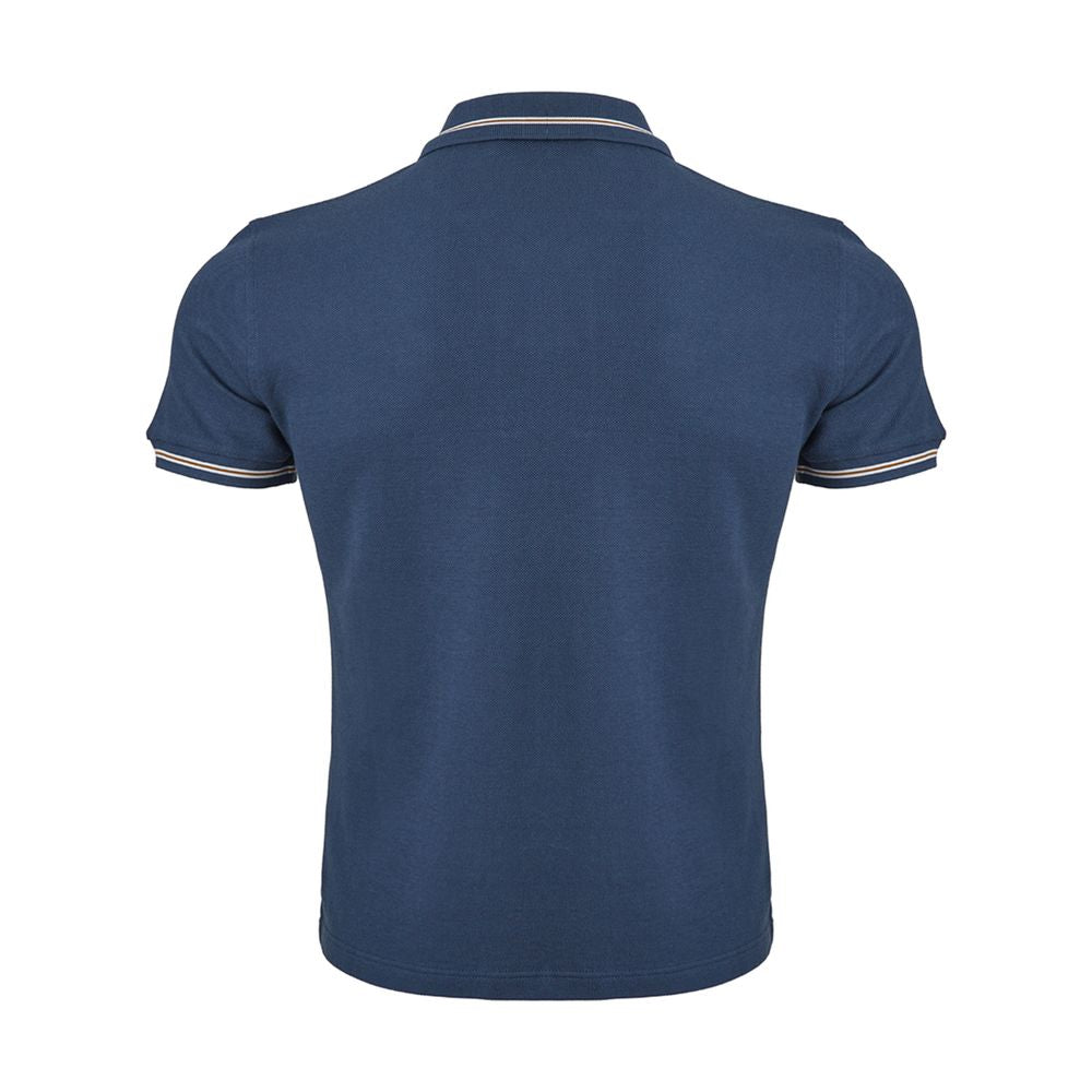 Corneliani Elegant blue polo shirt made of Italian cotton