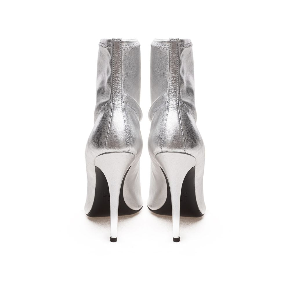 Giuseppe Zanotti Silver Leather Boots