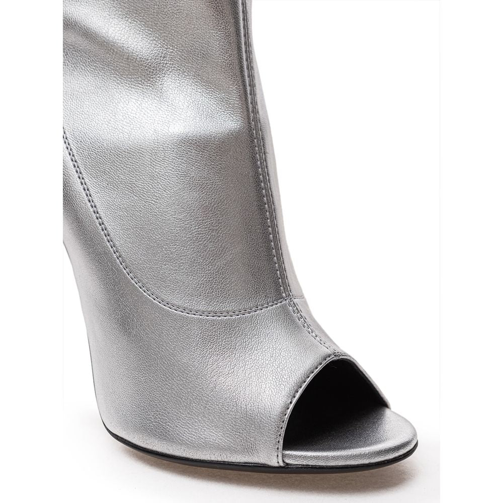 Giuseppe Zanotti Silver Leather Boots