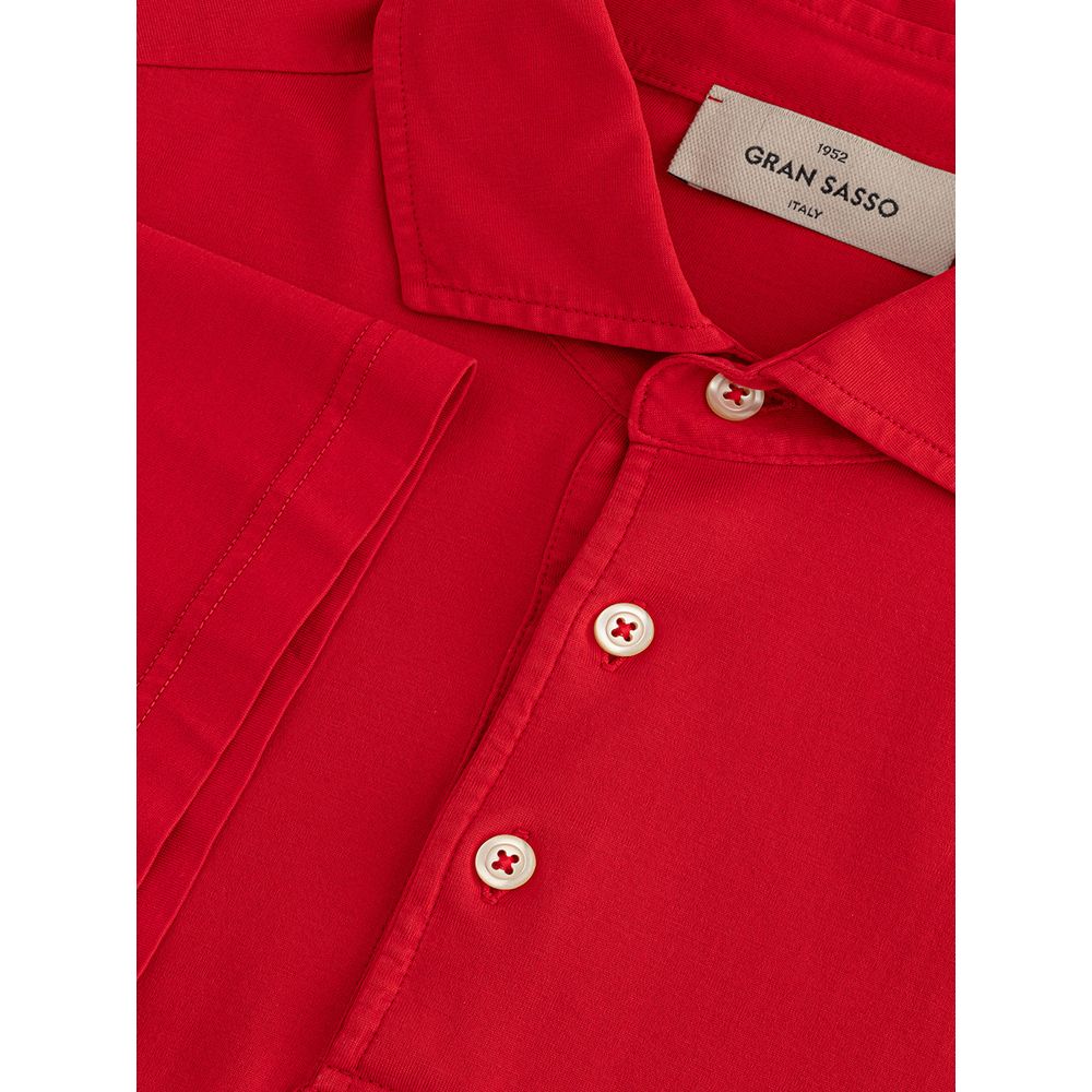 Gran Sasso Elegant cotton polo in exciting red