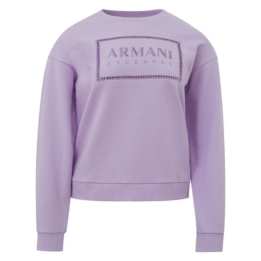 Armani Exchange Chic purple cotton sweater for women