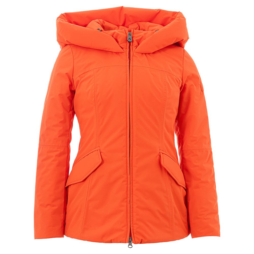 Peuterey Elegant orange polyester jacket for women