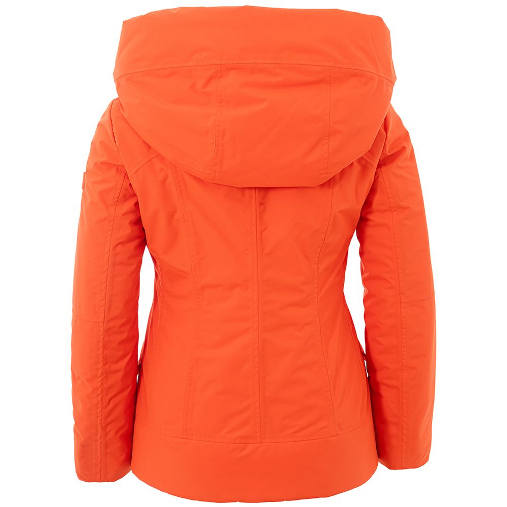 Peuterey Elegant orange polyester jacket for women