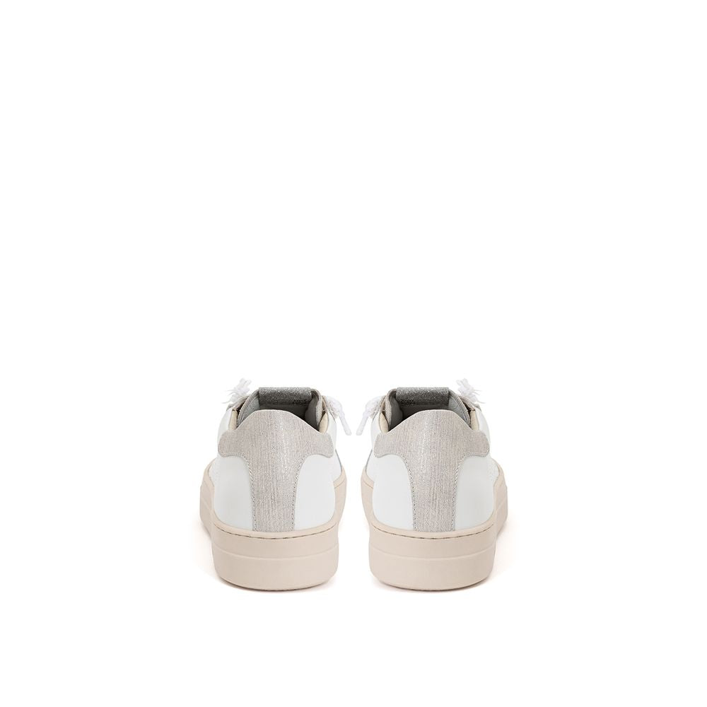 P448 Elegant white leather sneakers