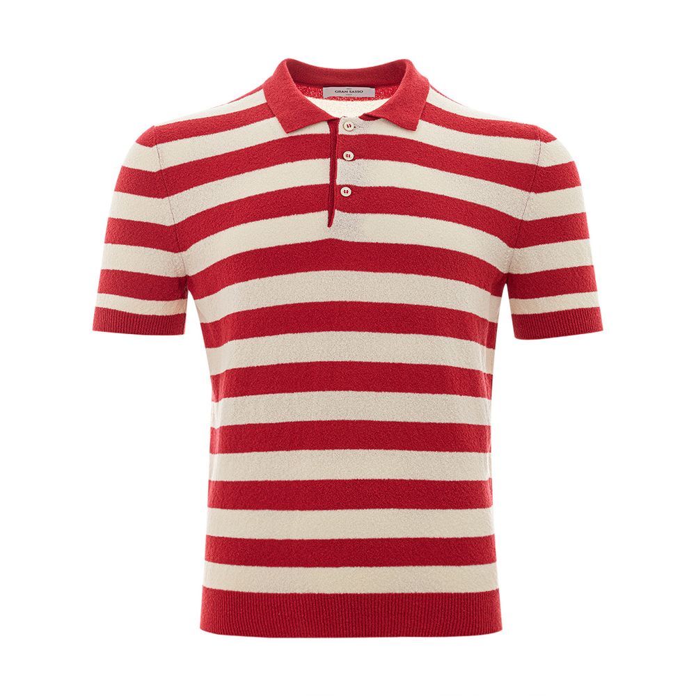 Gran Sasso Elegant cotton polo shirt in bright red