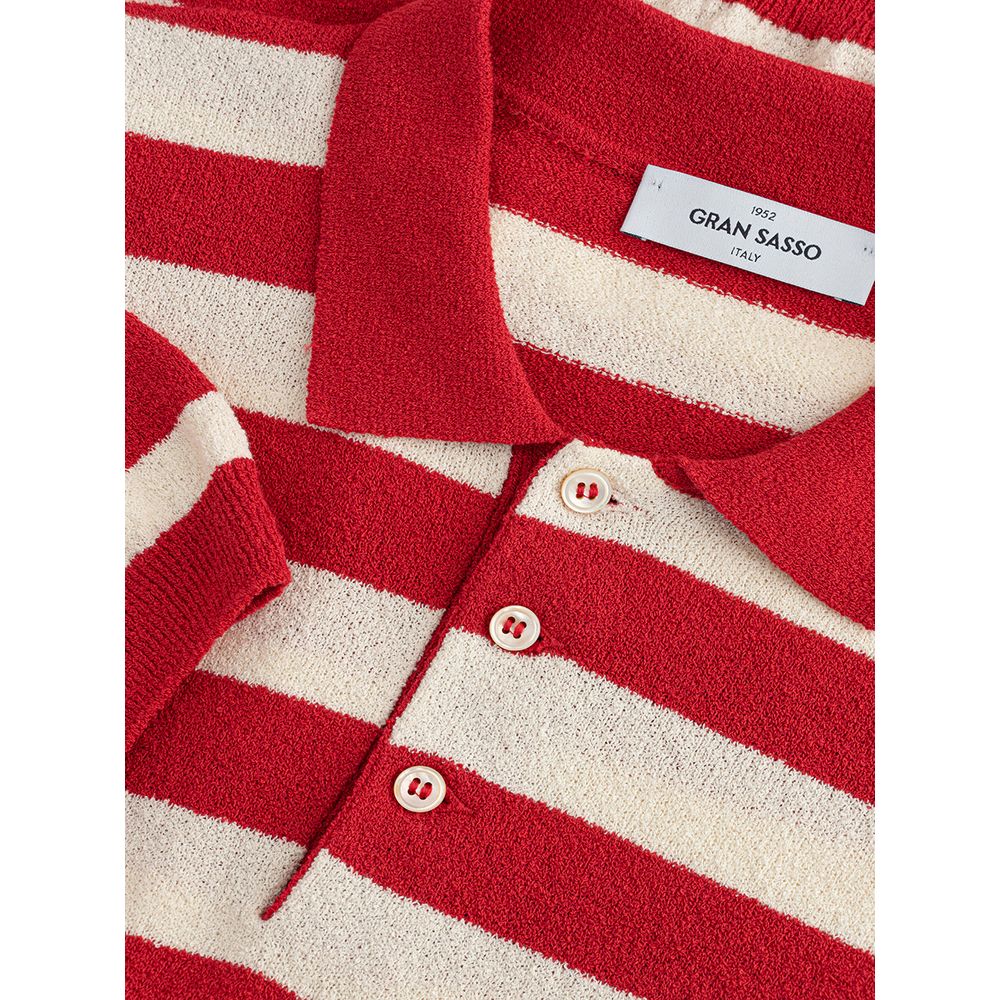 Gran Sasso Elegant cotton polo shirt in bright red