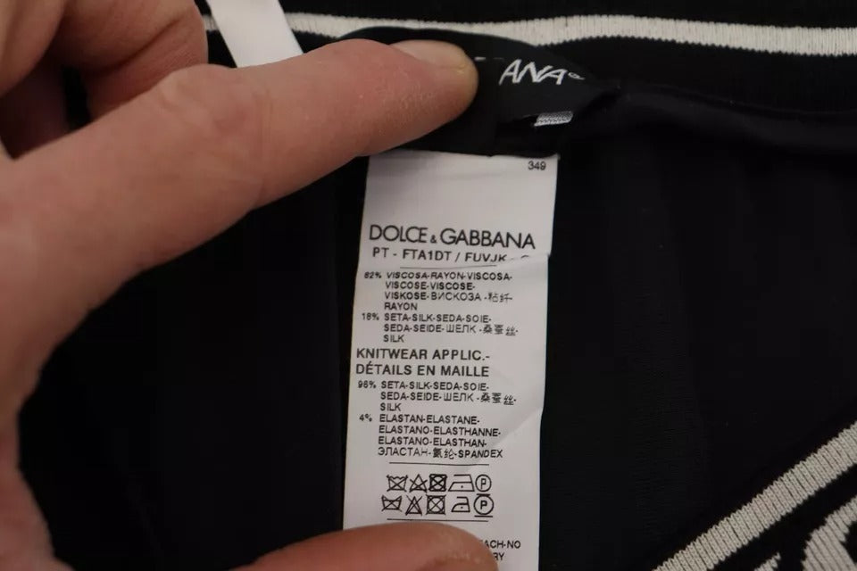 Dolce &amp; Gabbana Black Jogger Sweatpants Cotton Pants