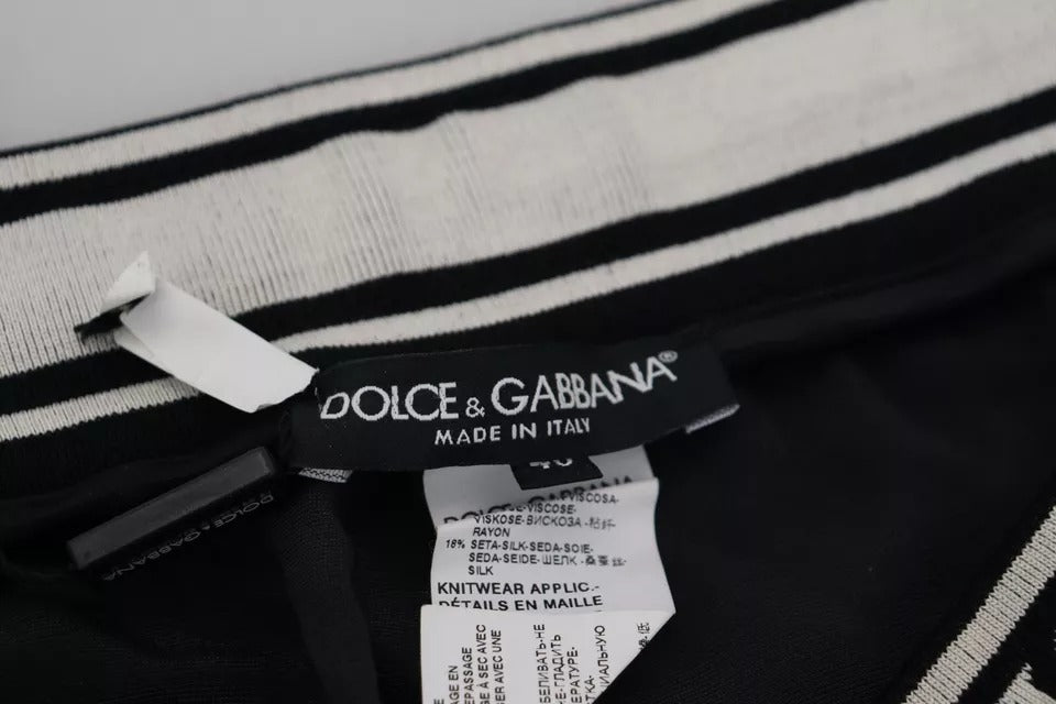 Dolce &amp; Gabbana Black Jogger Sweatpants Cotton Pants