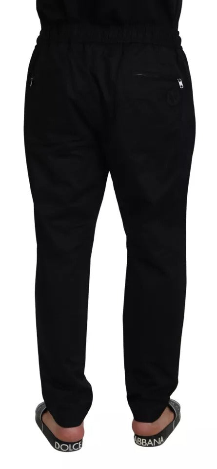 Dolce & Gabbana Schwarze Jogginghose Cotton Stretch Pants