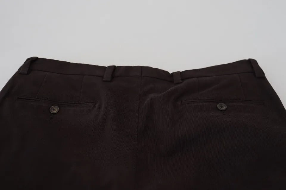 Dolce &amp; Gabbana Brown Skinny Men's Cotton Stretch Pants