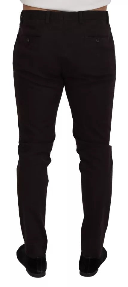 Dolce &amp; Gabbana Brown Skinny Men's Cotton Stretch Pants