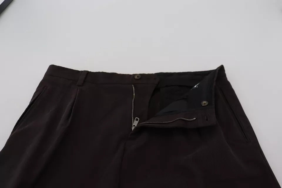 Dolce &amp; Gabbana Brown Skinny Men's Cotton Stretch Pants