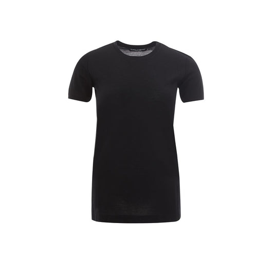 Dolce & Gabbana Schwarze Baumwolle Tops & T-Shirt