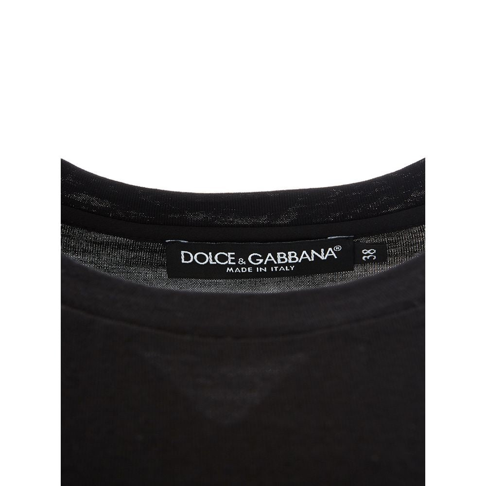 Dolce & Gabbana Schwarze Baumwolle Tops & T-Shirt