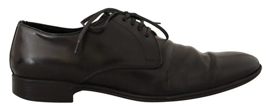 Dolce &amp; Gabbana Black Leather Derby Dress Formal Shoes