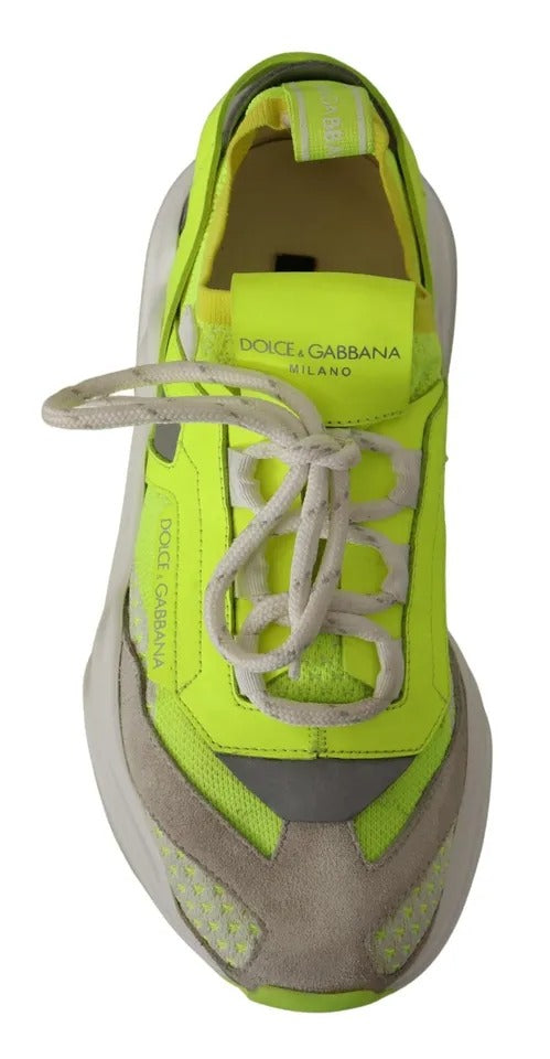 Dolce &amp; Gabbana Yellow White Daymaster Women Sneakers Shoes