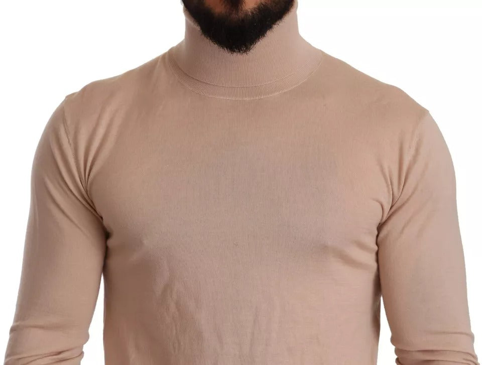 Dolce & Gabbana Beigefarbener Rollkragenpullover aus Kaschmir