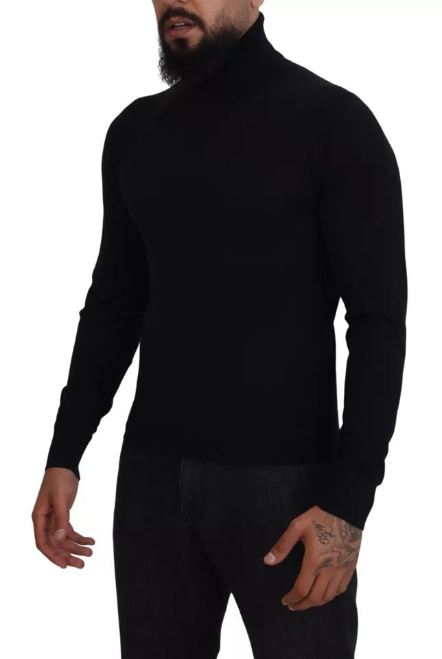 Dolce &amp; Gabbana Black Cashmere Turtleneck Sweater