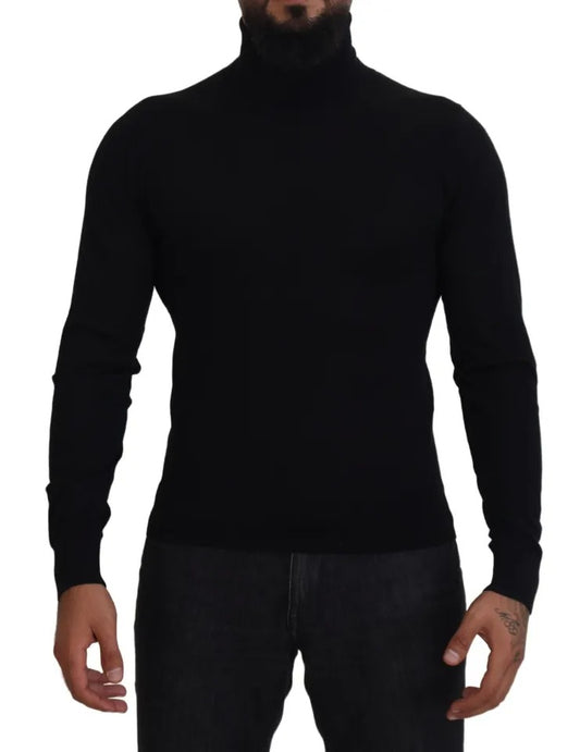 Dolce &amp; Gabbana Black Cashmere Turtleneck Sweater