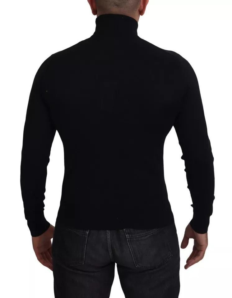 Dolce &amp; Gabbana Black Cashmere Turtleneck Sweater