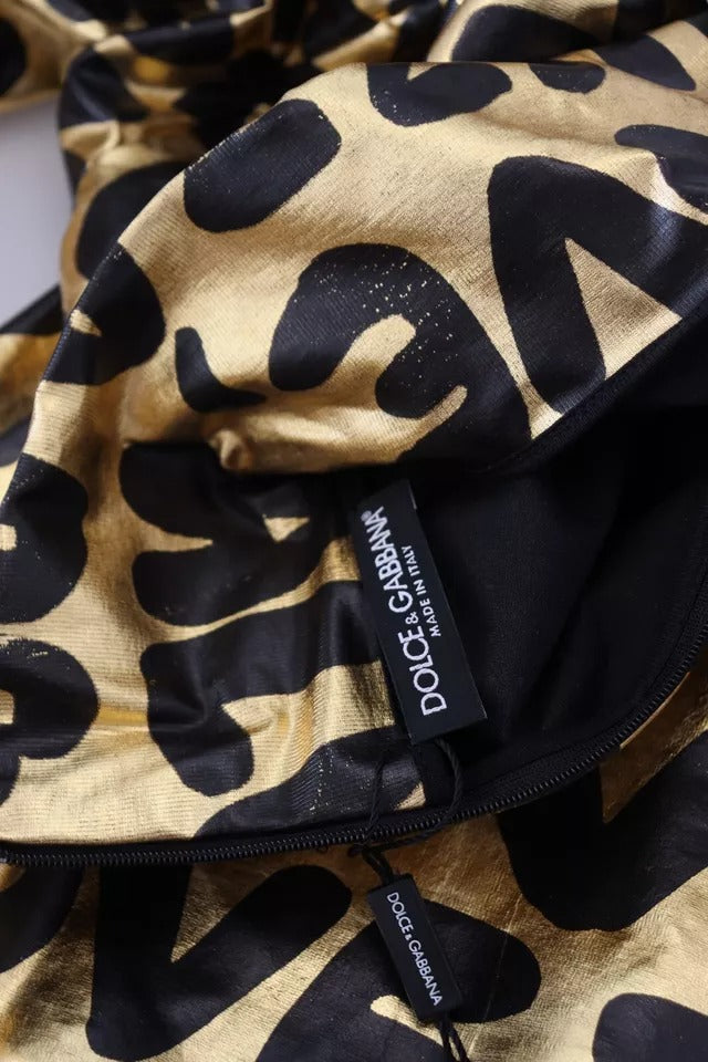 Dolce & Gabbana Rollkragenpullover mit goldenem Logodruck