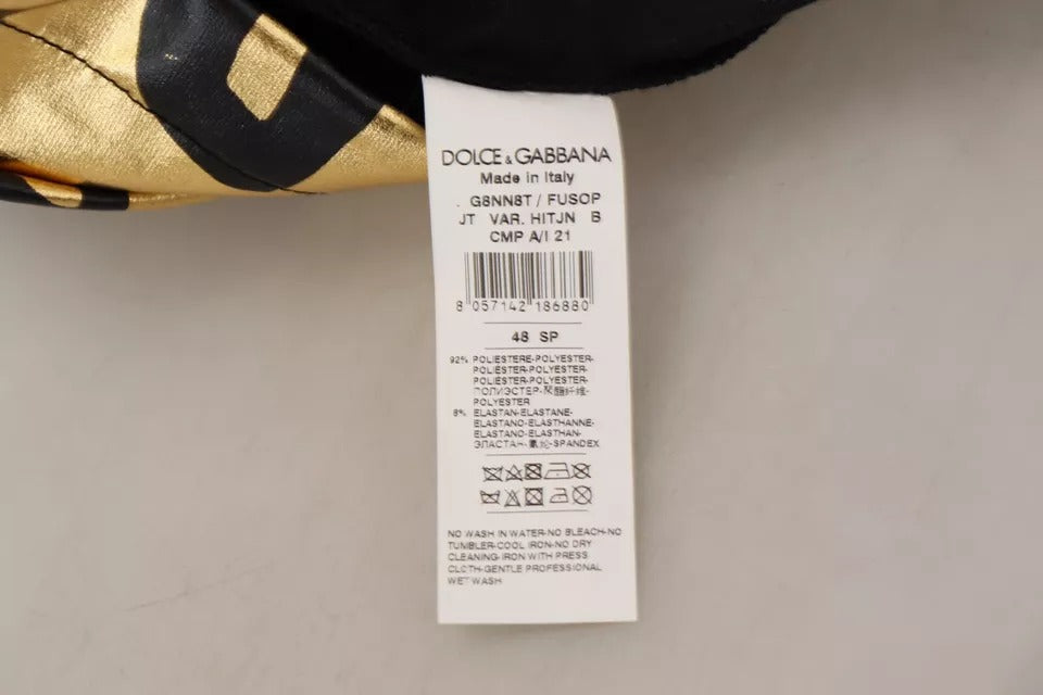 Dolce & Gabbana Rollkragenpullover mit goldenem Logodruck