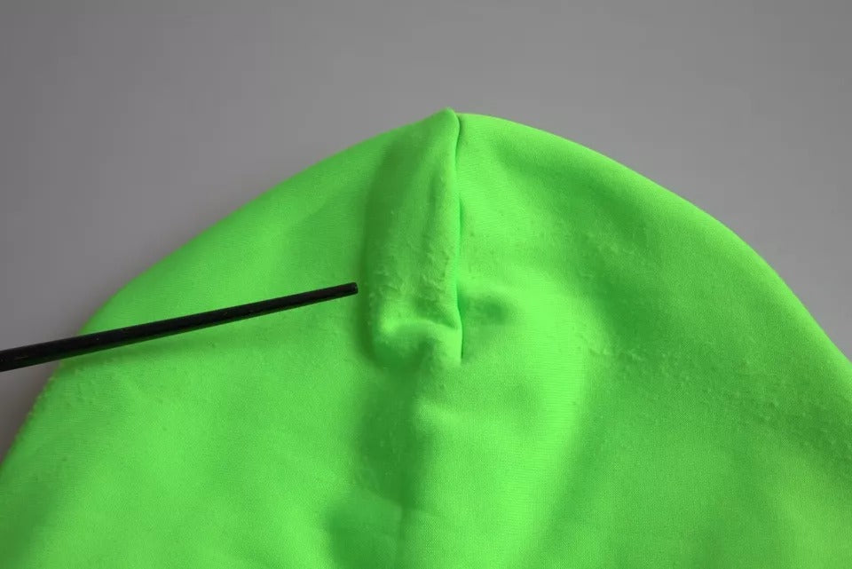 Dolce &amp; Gabbana Neon Green Logo Hooded Sweatshirt Pullover