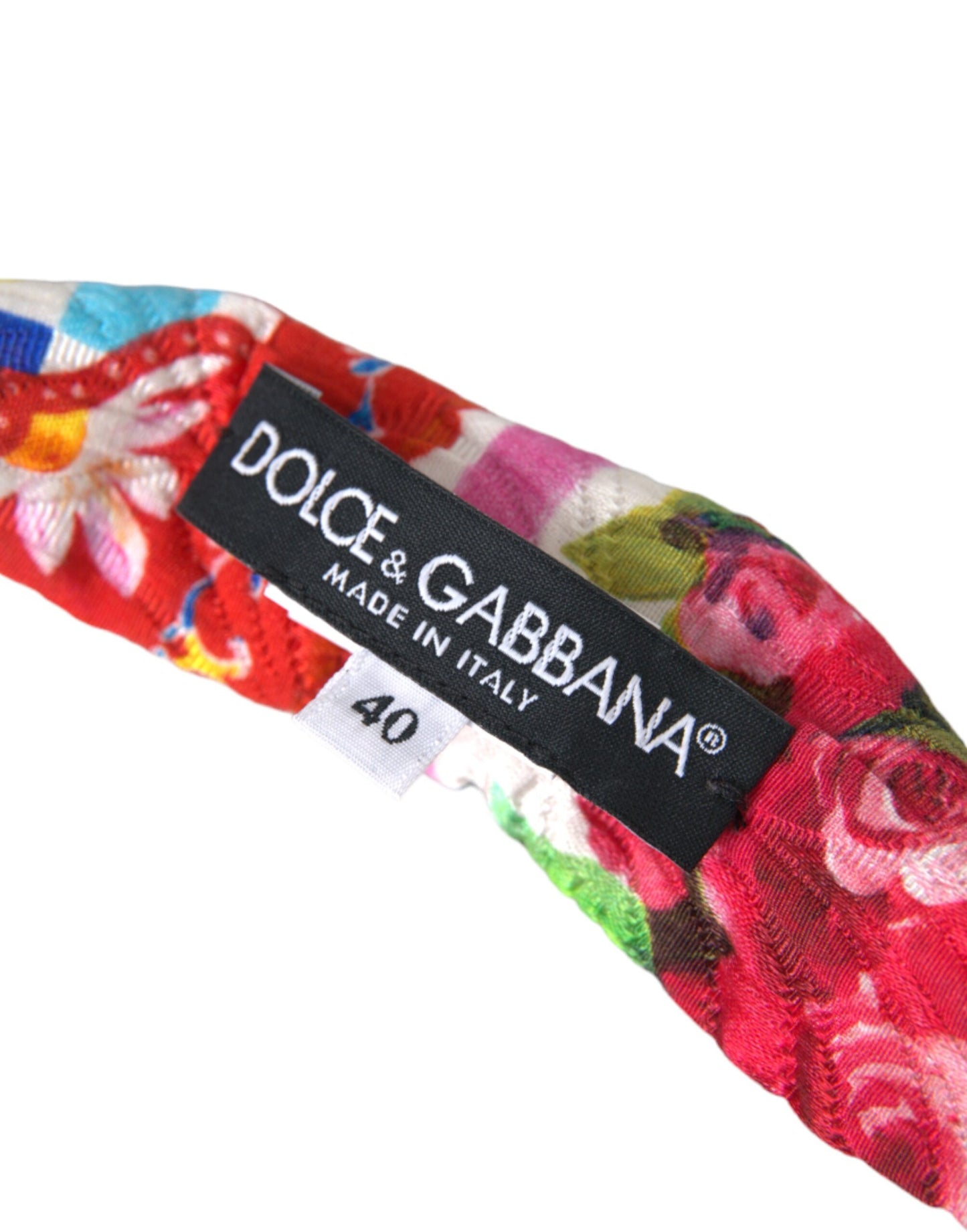 Dolce &amp; Gabbana Multicolor Carretto Print Waist Belt