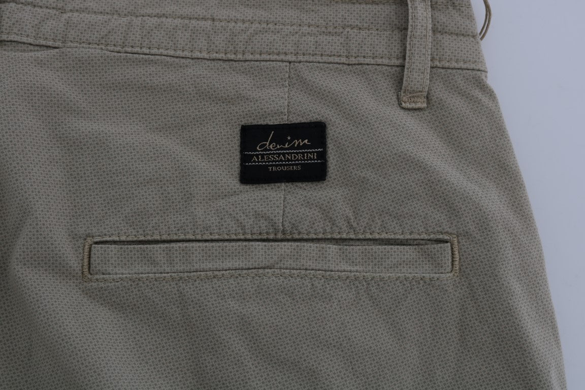 Daniele Alessandrini Beige Slim Fit Chinos for sophisticated style