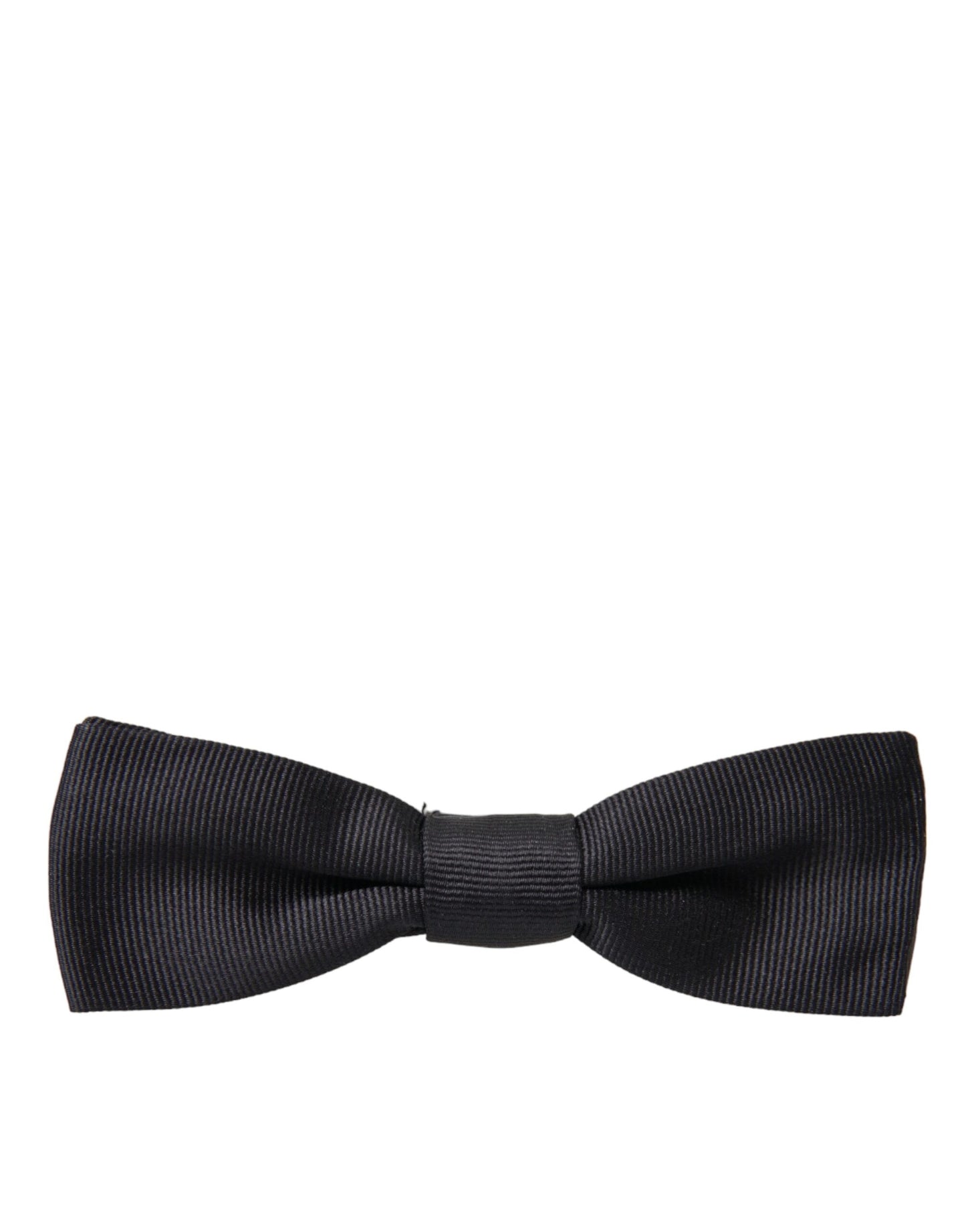 Dolce &amp; Gabbana Black Silk Adjustable Neck Men Bow Tie