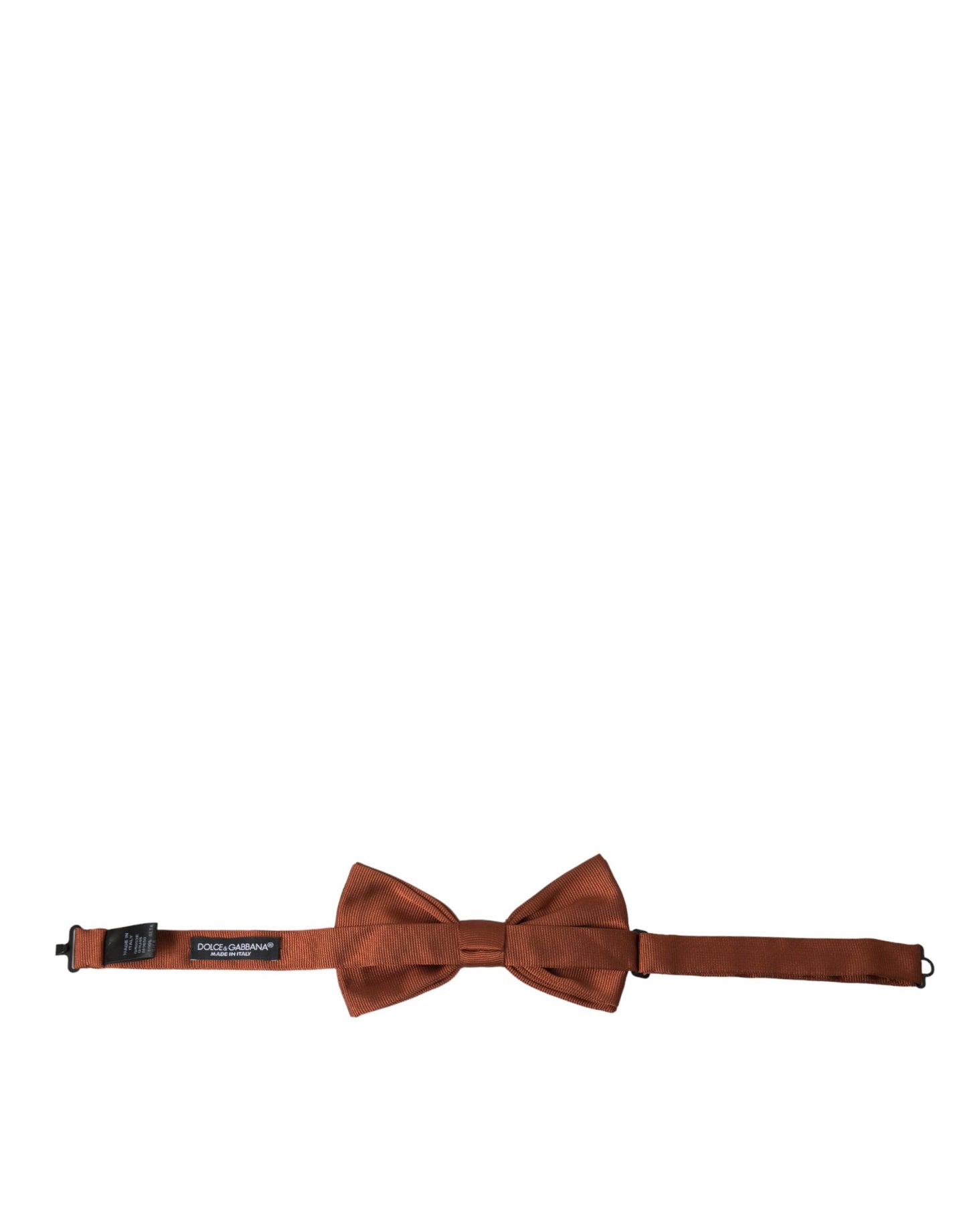 Dolce &amp; Gabbana Brown Silk Adjustable Neck Men Bow Tie