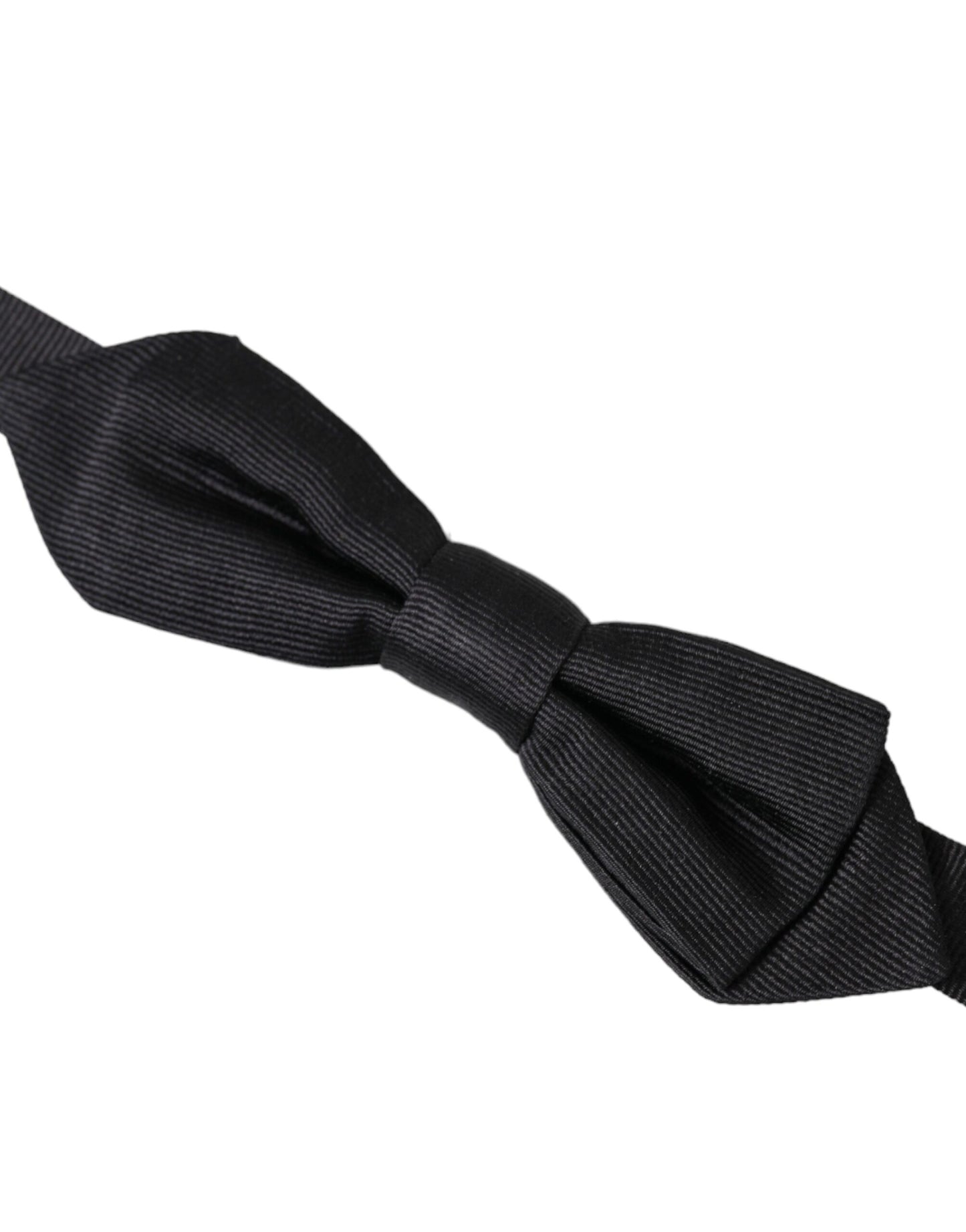 Dolce &amp; Gabbana Black Silk Adjustable Neck Men Bow Tie