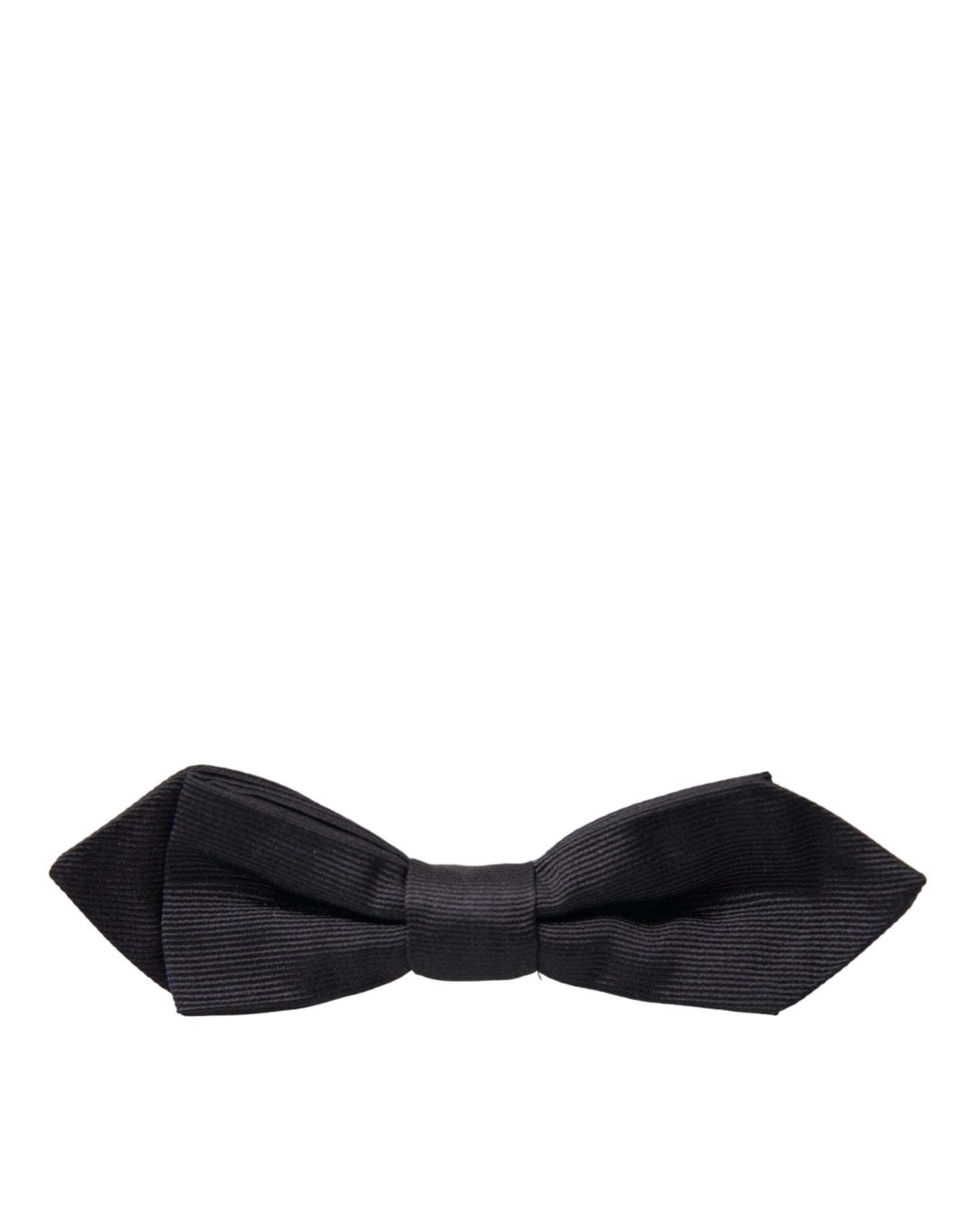 Dolce &amp; Gabbana Black Silk Adjustable Neck Men Bow Tie