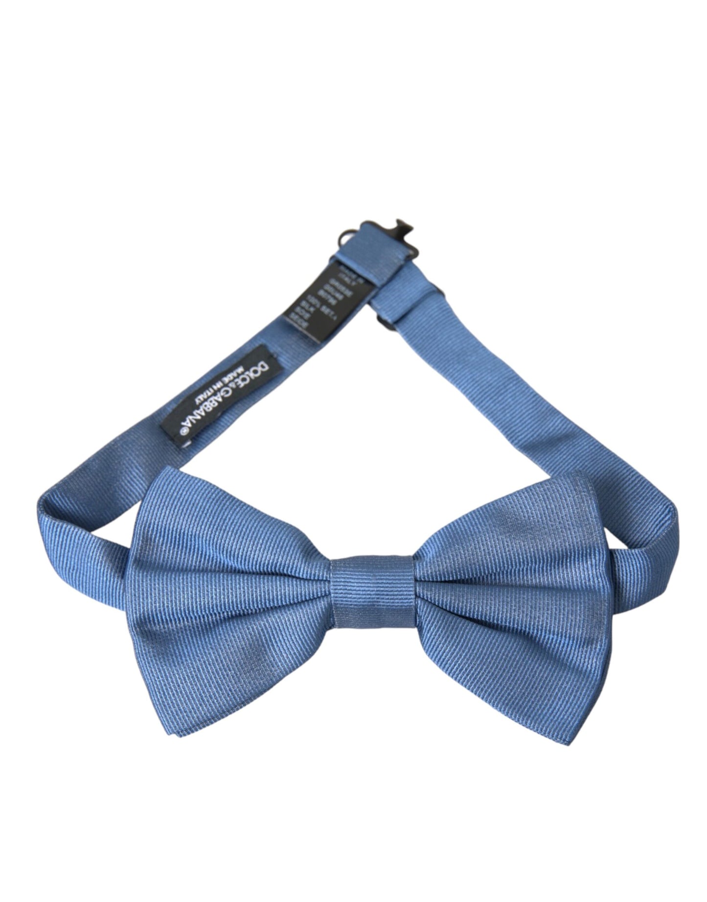 Dolce &amp; Gabbana Blue Silk Adjustable Neck Men Bow Tie