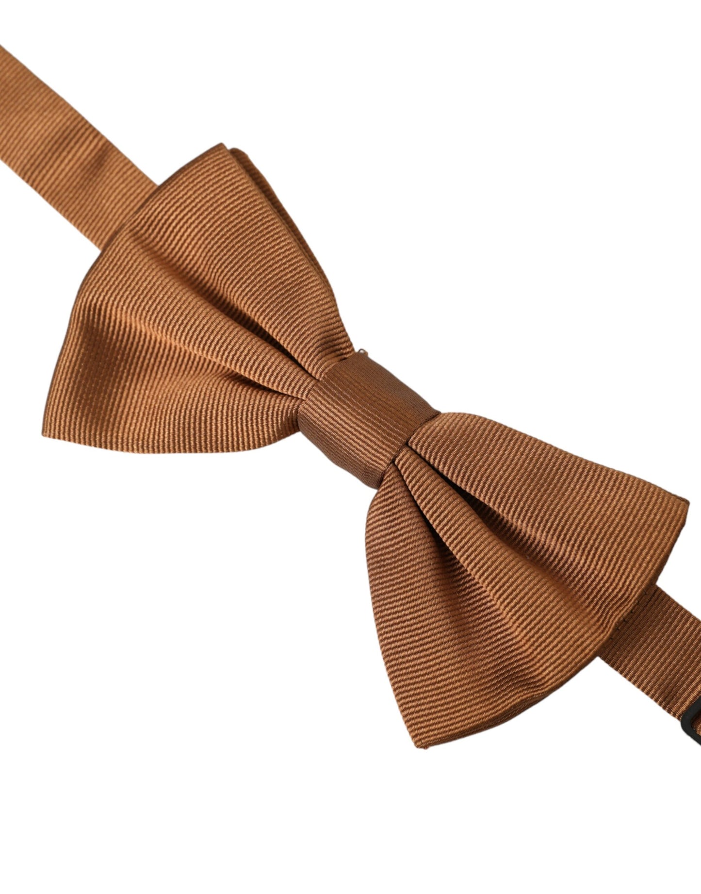 Dolce &amp; Gabbana Brown Silk Adjustable Neck Men Bow Tie