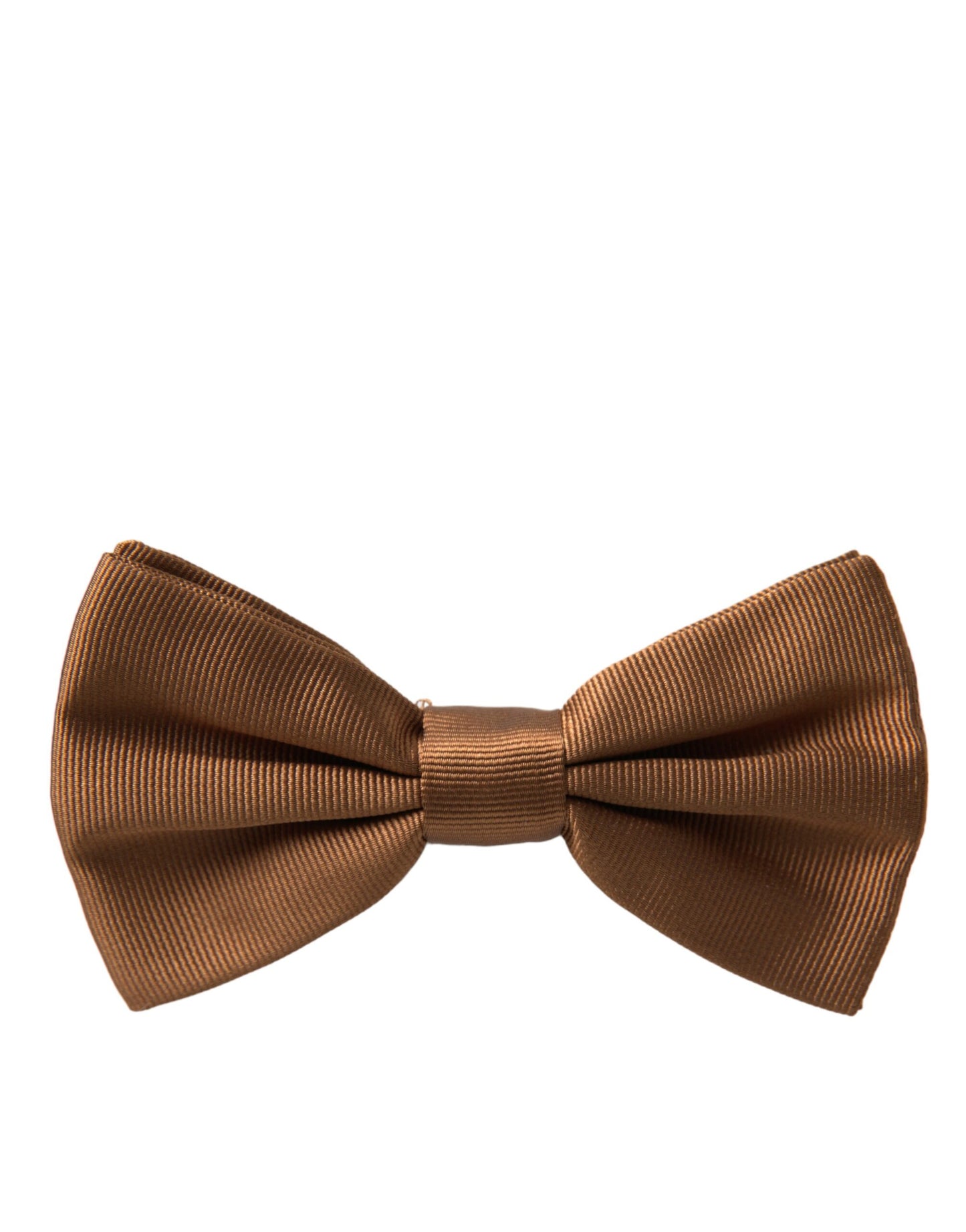 Dolce &amp; Gabbana Brown Silk Adjustable Neck Men Bow Tie