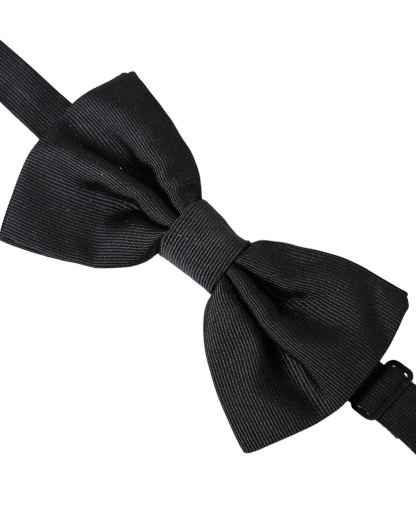 Dolce &amp; Gabbana Black Silk Adjustable Neck Men Bow Tie