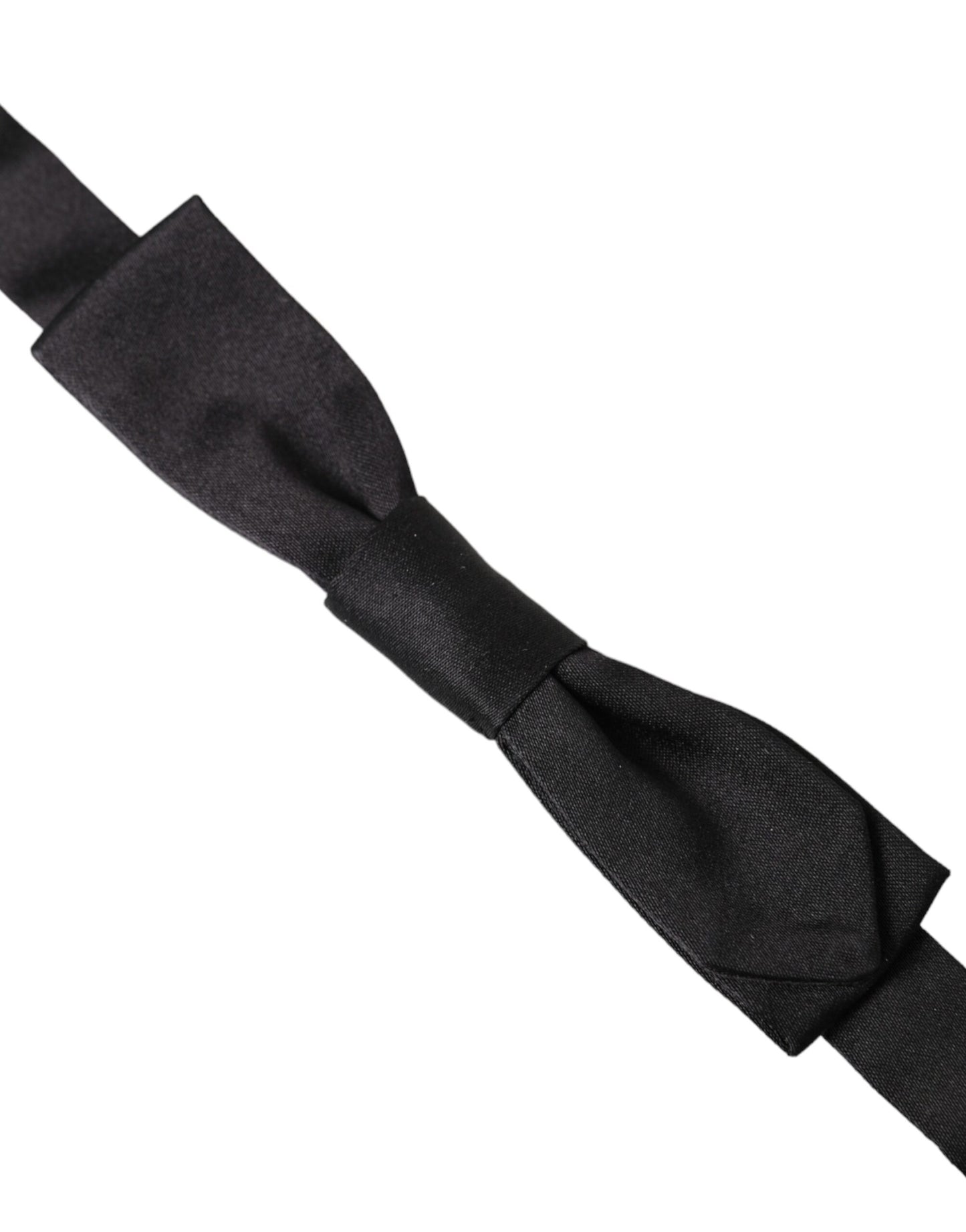 Dolce &amp; Gabbana Black Silk Adjustable Neck Men Bow Tie