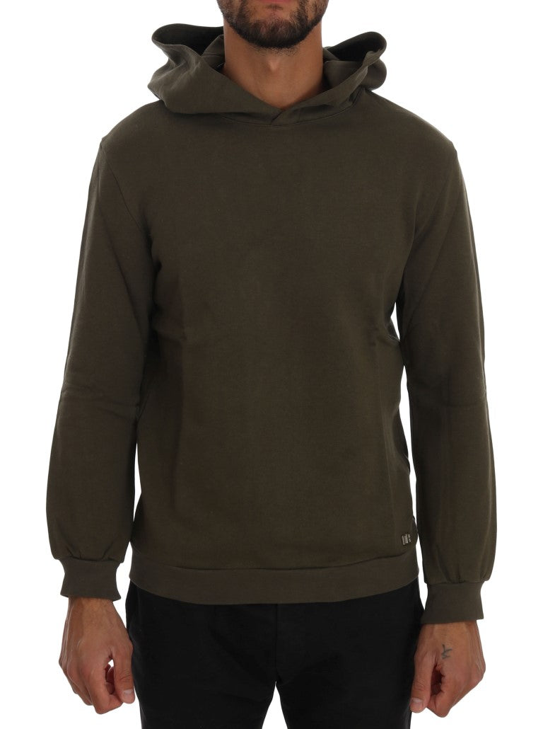 Daniele Alessandrini Elegant green cotton hoodie