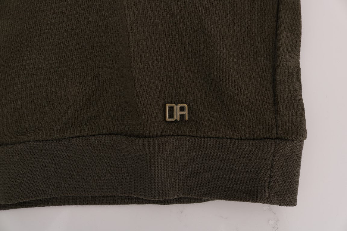 Daniele Alessandrini Elegant green cotton hoodie