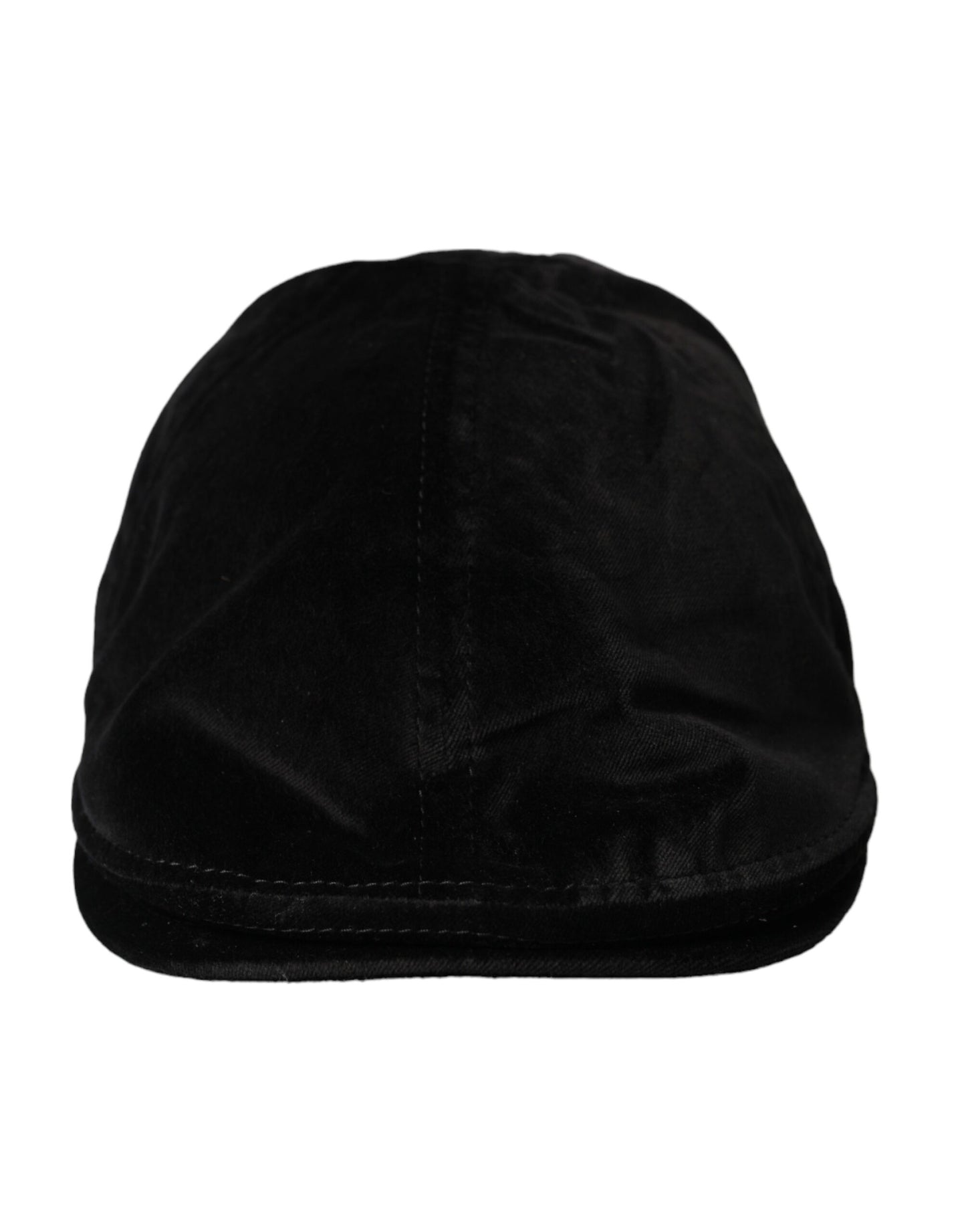 Dolce &amp; Gabbana Black Crown Cotton Newsboy Hat Men