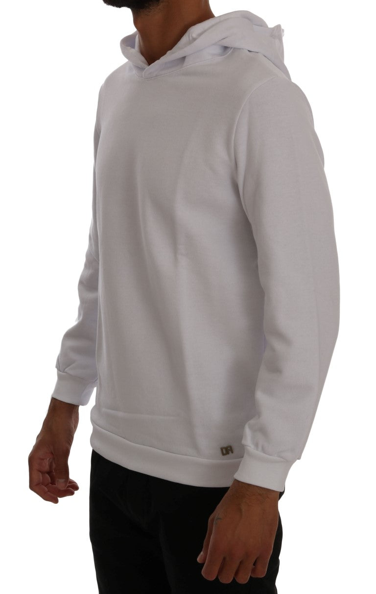 Daniele Alessandrini Elegant hoodie in white cotton